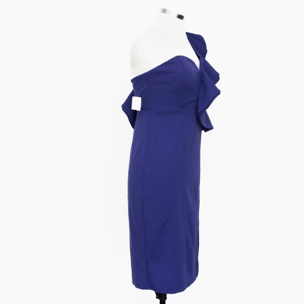 Bebe -  One-Shoulder‎ Ruffle Midi Dress - Picture 3 of 15